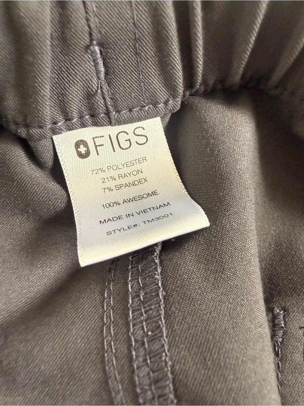 Figs Men's Charcoal Joggers with Blue Drawstring